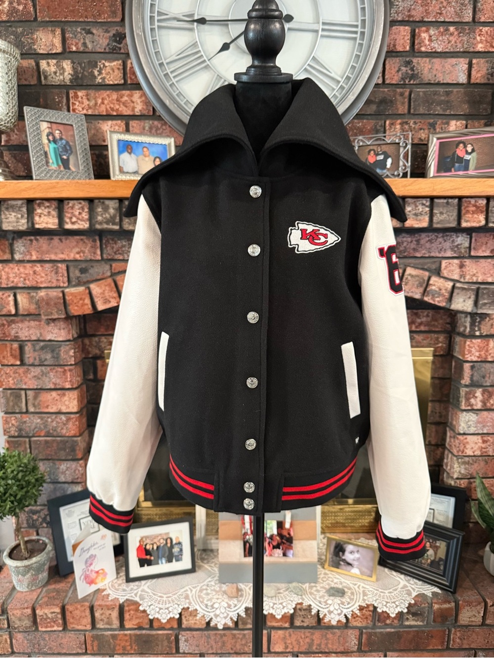 Wild Collection Kansas City Chiefs Women's Varsity Letterman Jacket